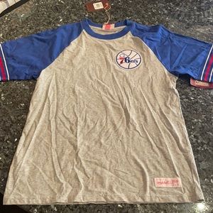 76ers Team Captain Tee- Size Large